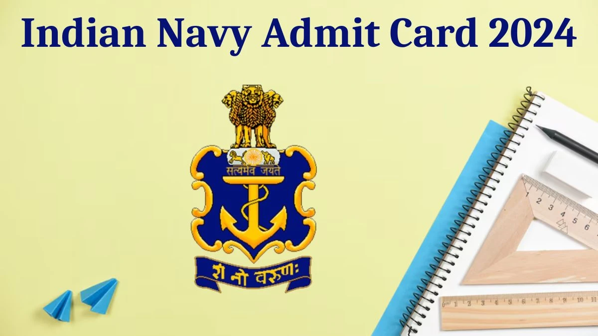 Indian Navy Admit Card 2024 will be announced at joinindiannavy.gov.in Check Group B and C Hall Ticket, Exam Date here - 23 Aug 2024