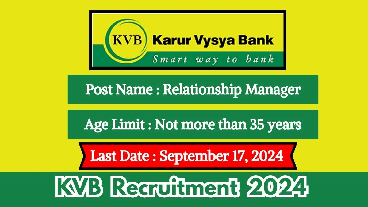 KVB Recruitment 2024 Check Posts, Qualification, Selection Process And How To Apply