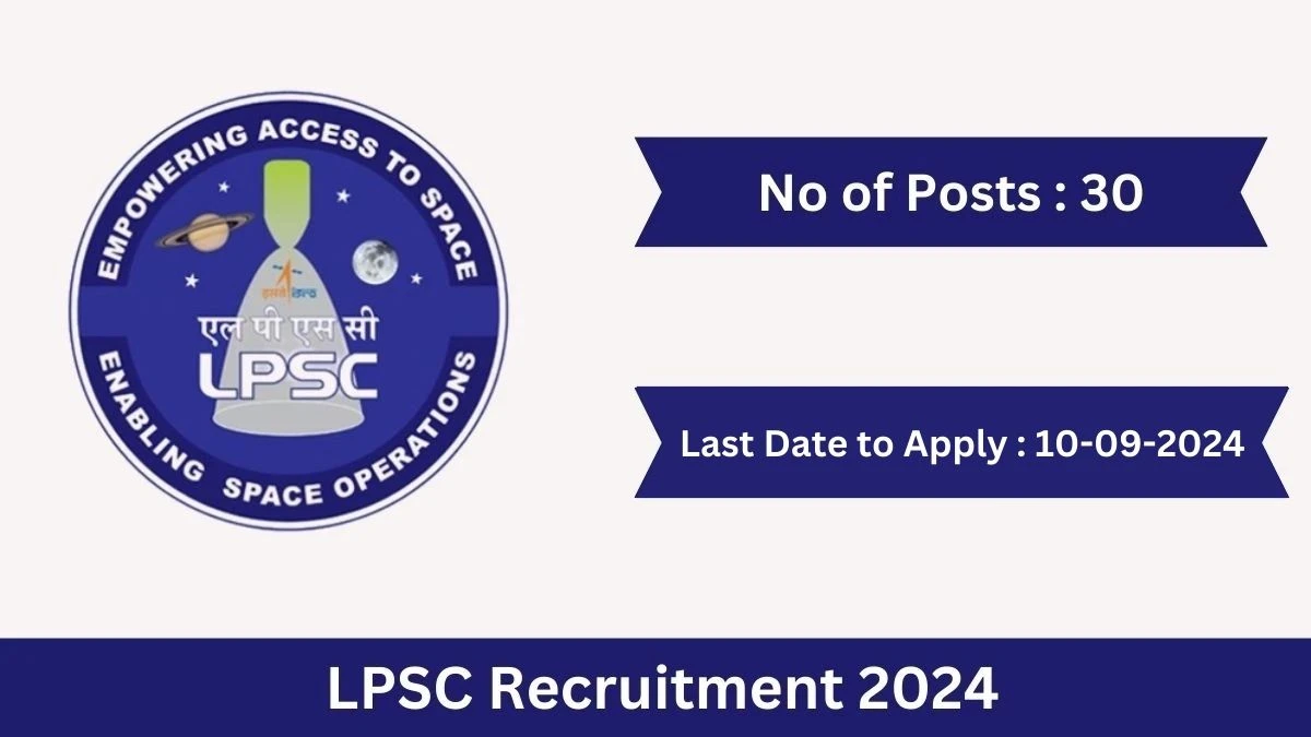 LPSC Recruitment 2024 Check Post, Age Limit, Qualification, Salary And Other Important Details