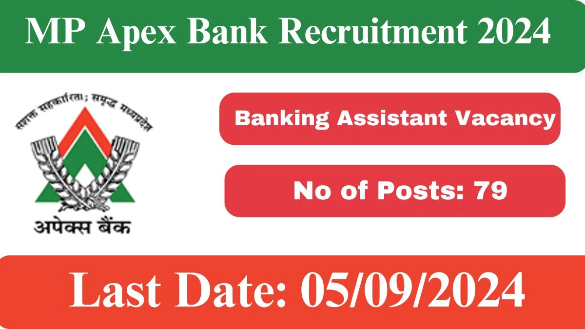 MP Apex Bank Recruitment 2024 Notification Out Banking Assistant, Check Eligibility at apexbank.in