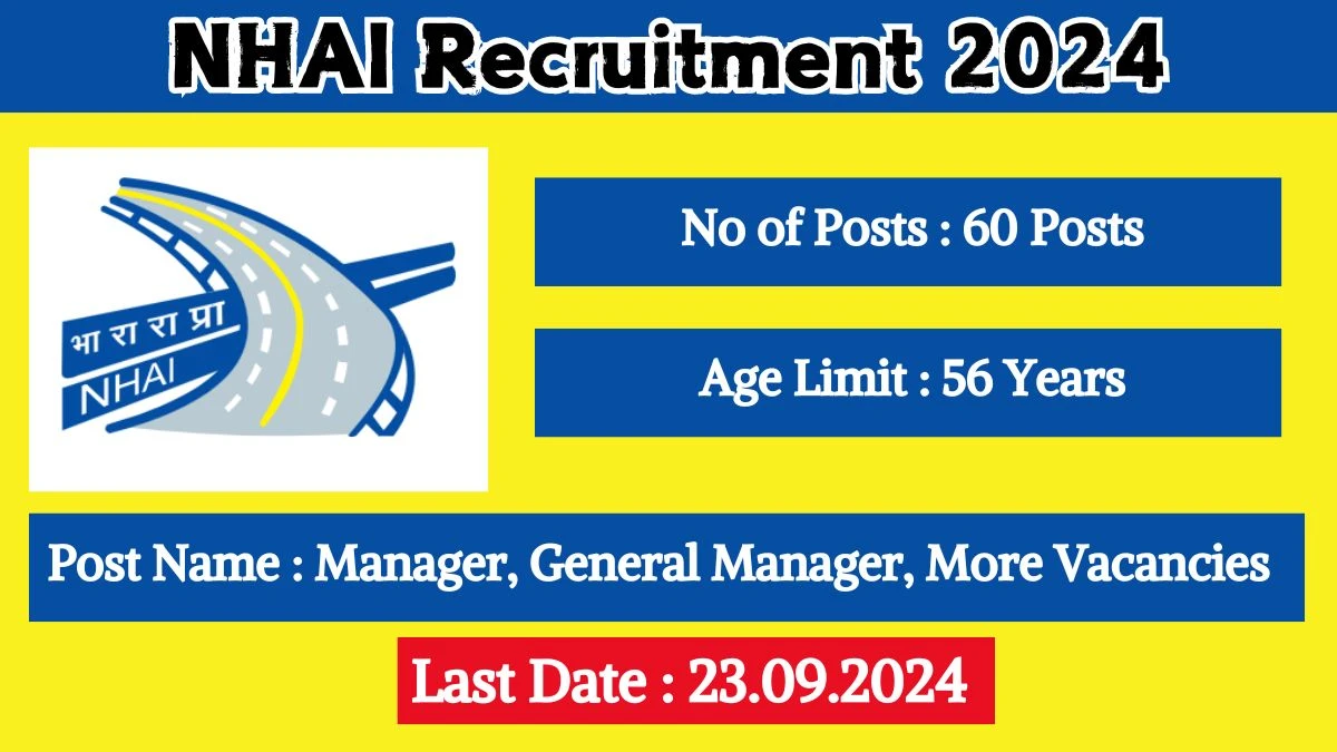 NHAI Recruitment 2024 Check Post, Age Limit, Qualification, Salary And Other Important Details