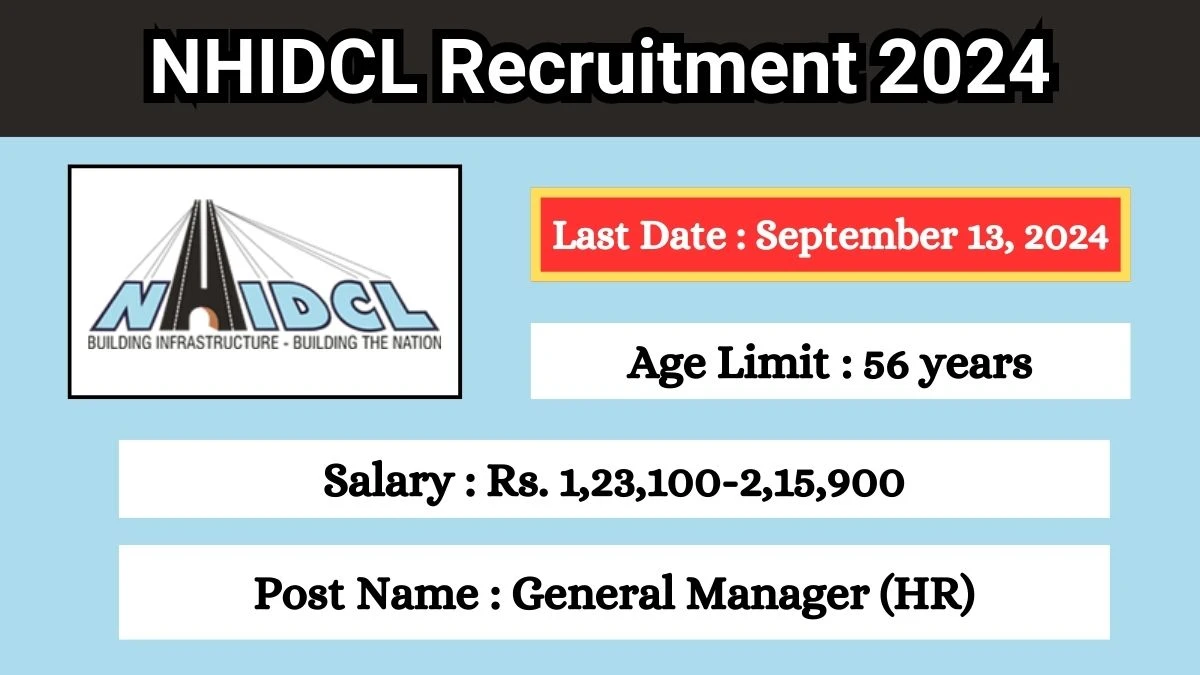 NHIDCL Recruitment 2024 Check Post, Age Limit, Qualification, Salary And Other Important Details