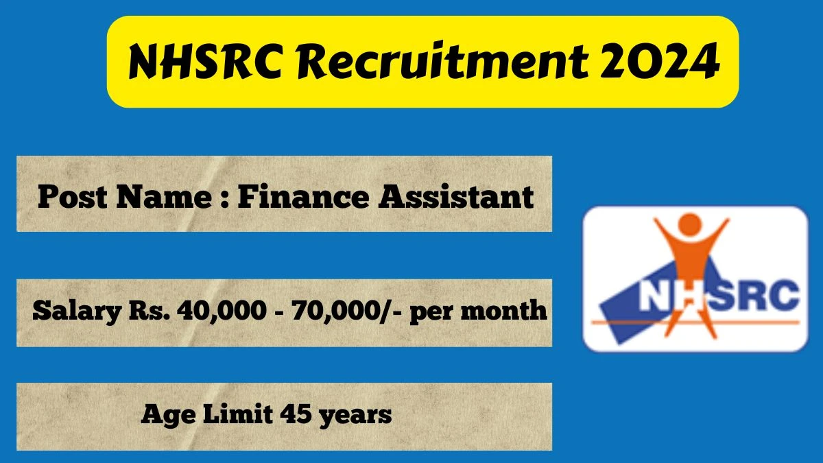 NHSRC Recruitment 2024 Check Post, Age Limit, Qualification, Salary And Other Important Details