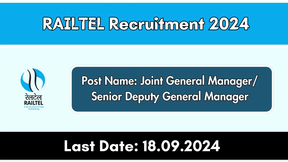 RAILTEL Recruitment 2024 New Manager Notification Out, Check Post, Vacancies, Salary, Qualification, Age Limit and How to Apply