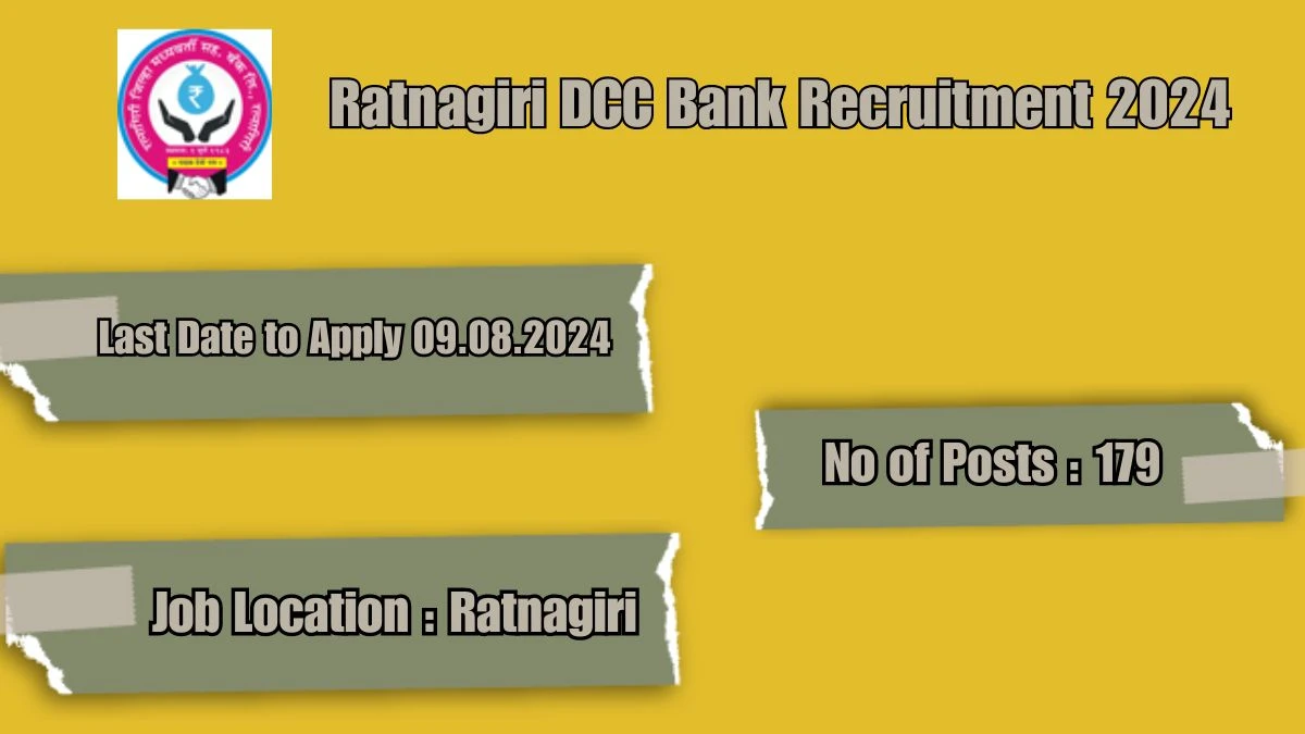 Ratnagiri DCC Bank Recruitment 2024 Check Posts, Age Limit, Remuneration And Other Information