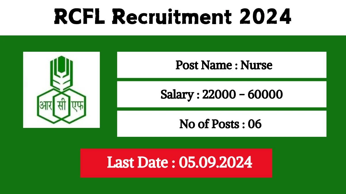 RCFL Recruitment 2024 Check Post, Age Limit, Qualification, Salary And Other Important Details