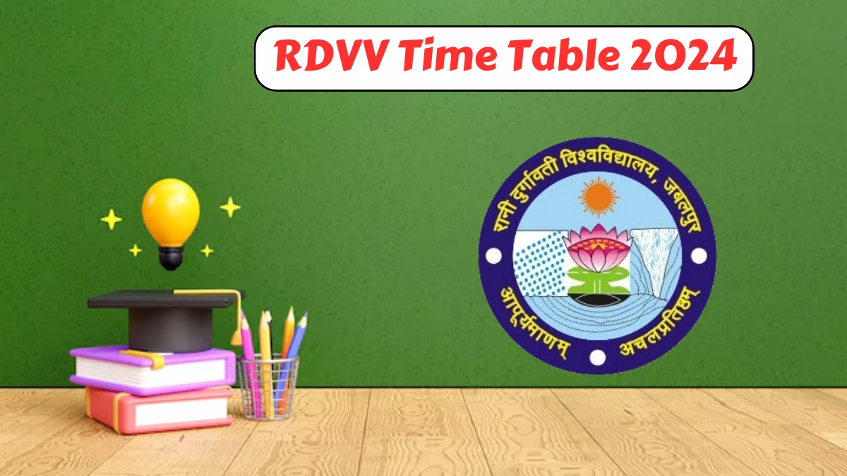 RDVV Time Table 2024 (Out) at rdunijbpin.org Check and Download PDF Details Here