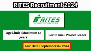 RITES Recruitment 2024 Check Posts, Salary, Qualification, Age Limit And How To Apply