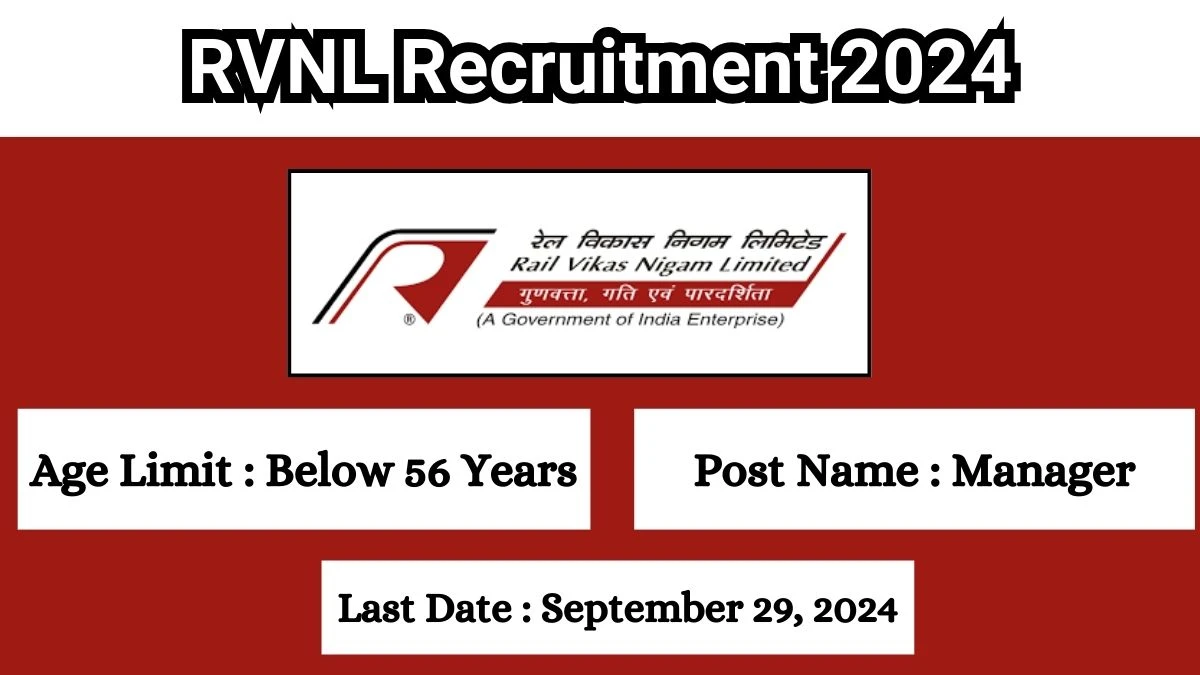 RVNL Recruitment 2024 Check Post, Age Limit, Qualification, Salary And Other Important Details