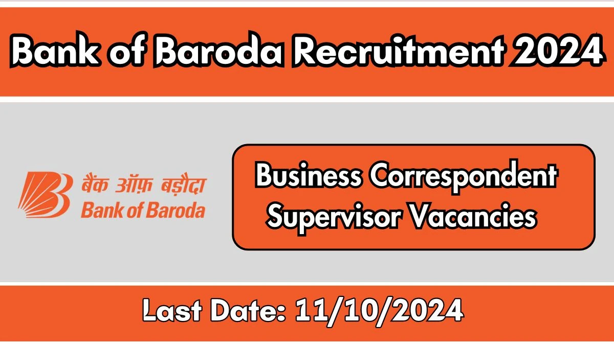 Bank of Baroda Recruitment 2024 New Opportunity Out, Check Vacancy, Post, Qualification and Application Procedure