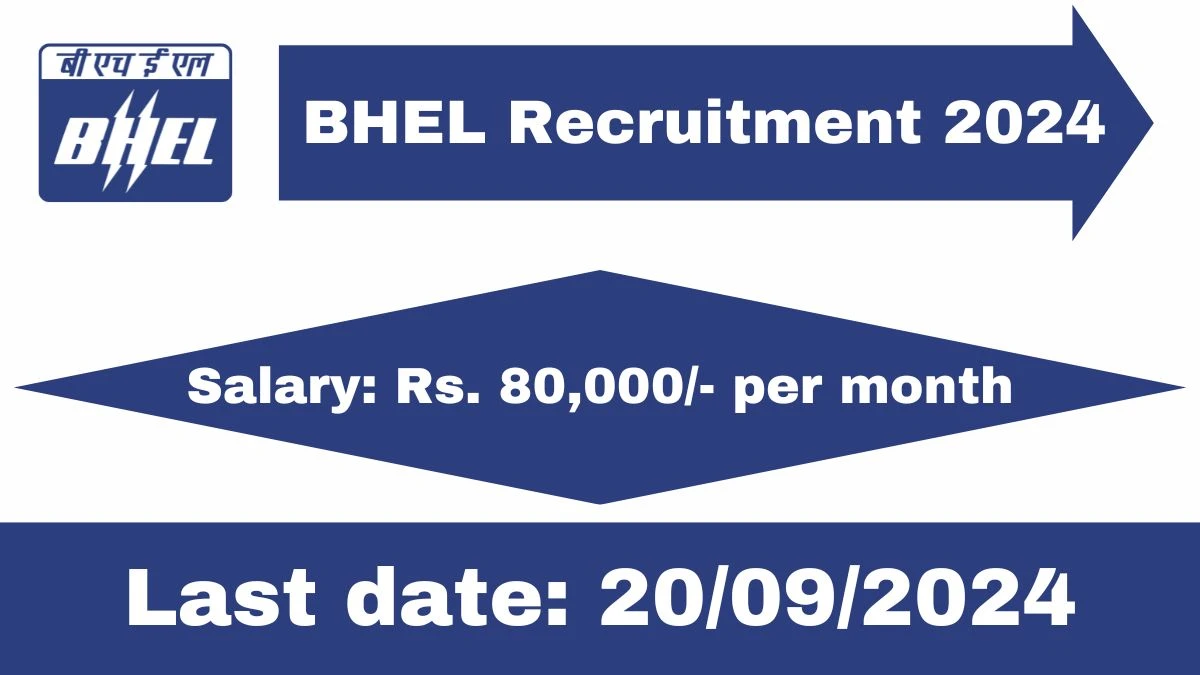 BHEL Recruitment 2024 Check Post, Age Limit, Qualification, Salary And Other Important Details