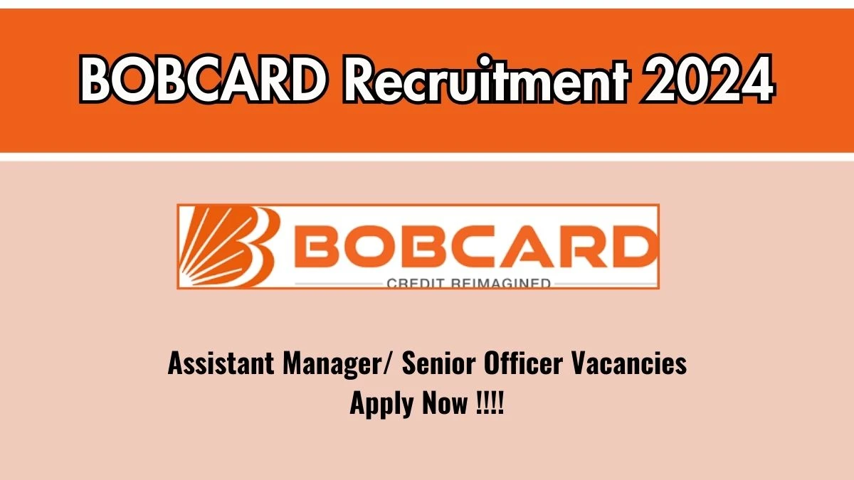 BOBCARD Recruitment 2024 - Latest Assistant Manager/ Senior Officer Vacancies on 24 September 2024