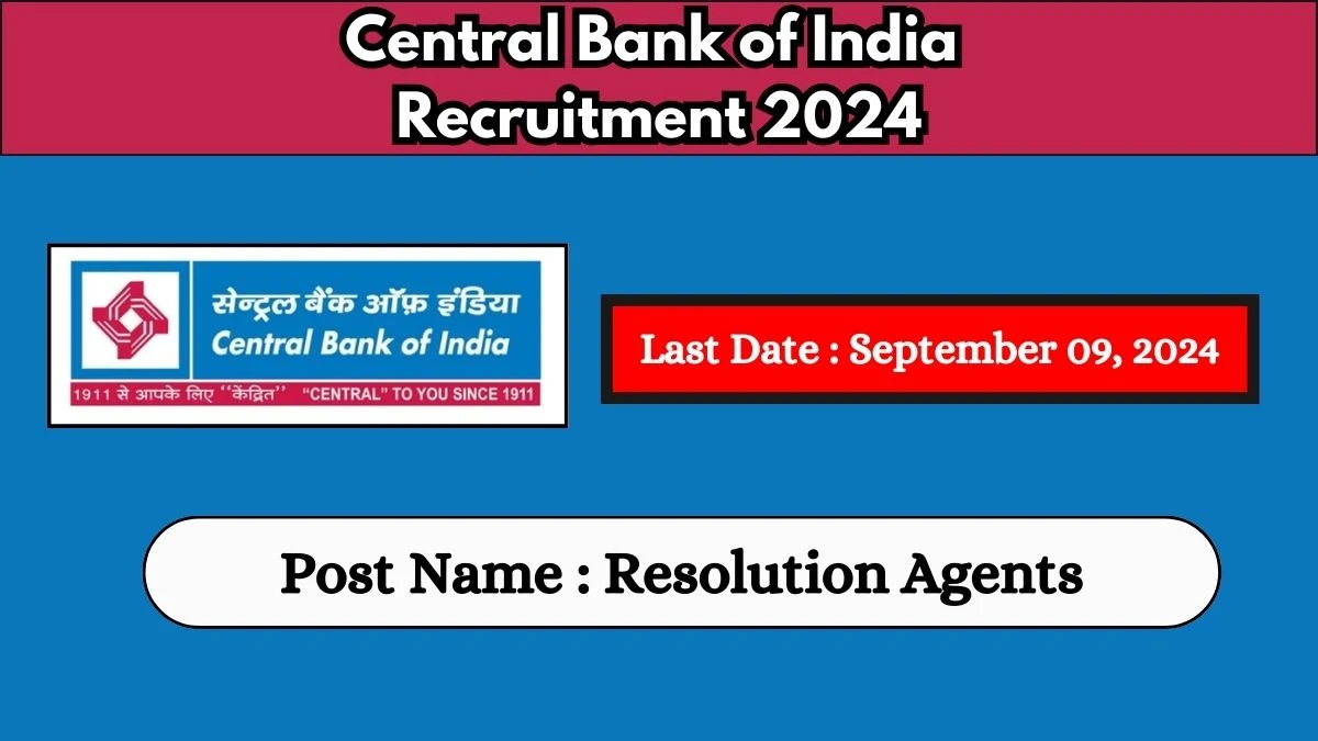 Central Bank of India Recruitment 2024 Check Posts, Age Limit, Remuneration And Other Information