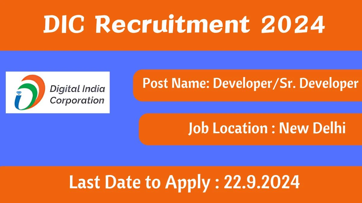 DIC Recruitment 2024 Check Post, Age Limit, Qualification, Salary And Other Important Details