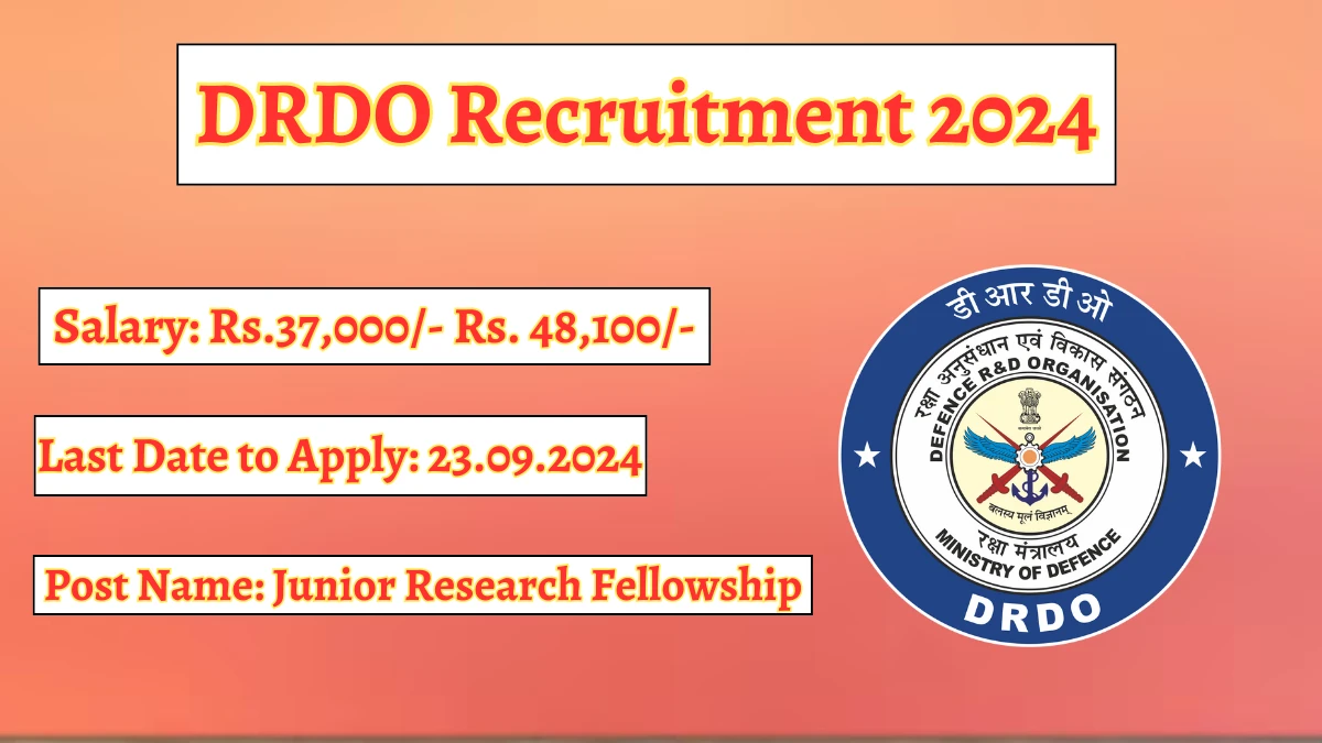 DRDO Recruitment 2024 Check Post, Age Limit, Qualification, Salary And Other Important Details