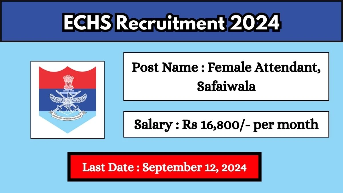 ECHS Recruitment 2024 Check Post, Qualification, Salary And Other Important Details