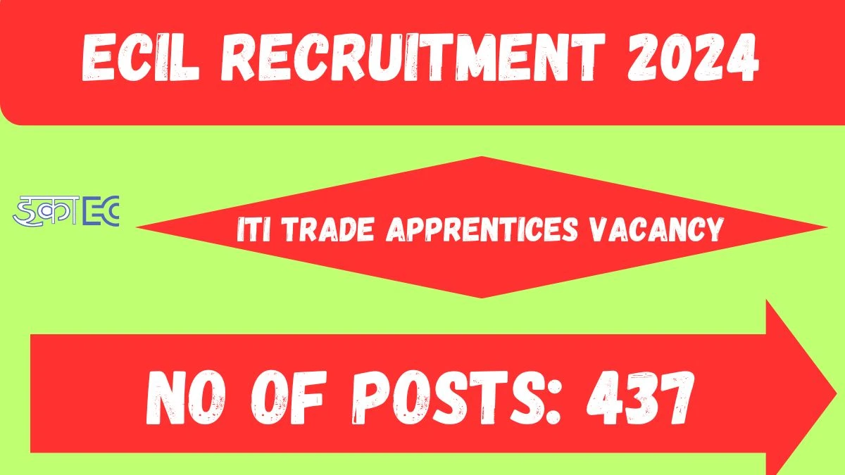 ECIL Recruitment 2024 - Latest 437 ITI Trade Apprentices Vacancy on 16.09.2024