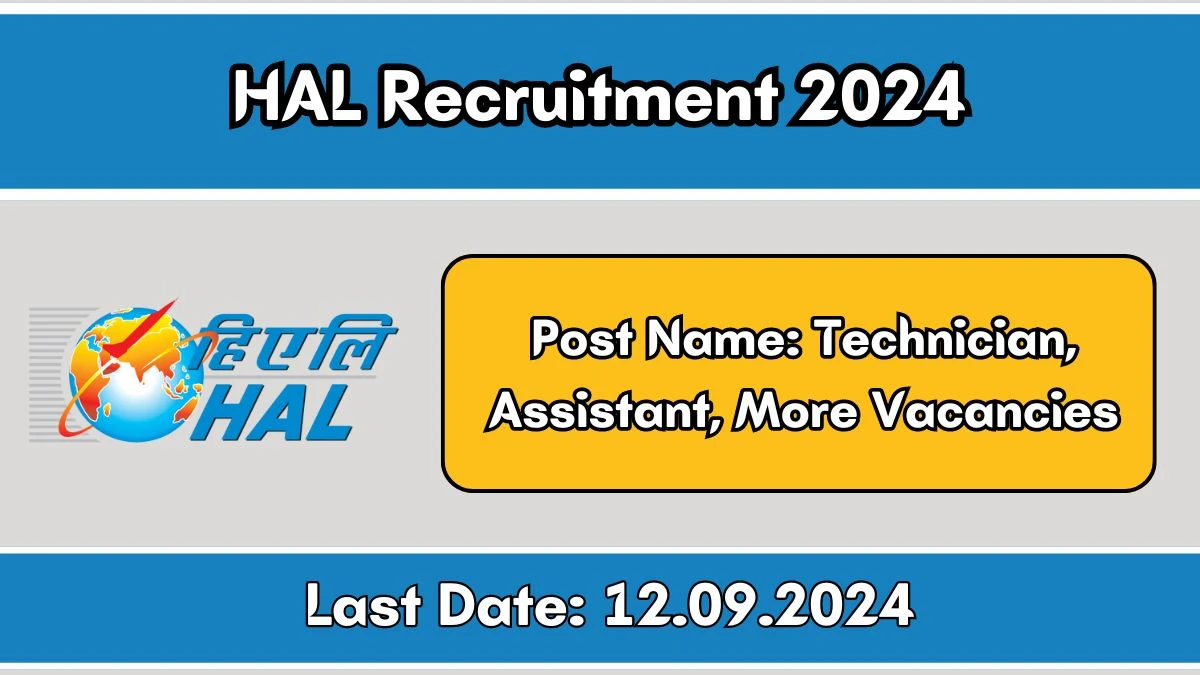 HAL Recruitment 2024 New Notification Out, Check Post, Vacancies, Salary, Qualification, Age Limit and How to Apply