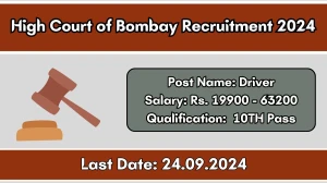 High Court of Bombay Recruitment 2024 Monthly Salary Up To 63,200, Check Posts, Vacancies, Qualification, Age, Selection Process and How To Apply