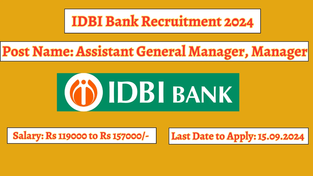 IDBI Bank Recruitment 2024 Check Post, Age Limit, Qualification, Salary And Other Important Details