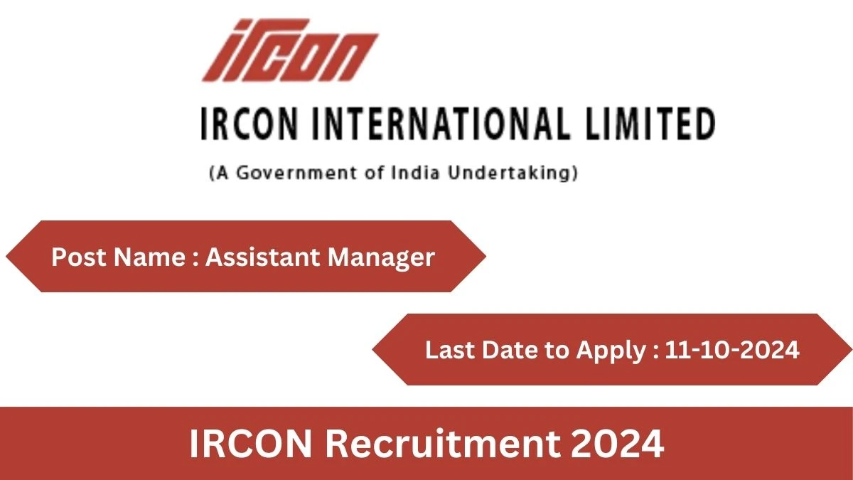 IRCON Recruitment 2024 Check Post, Age Limit, Qualification, Salary And Other Important Details