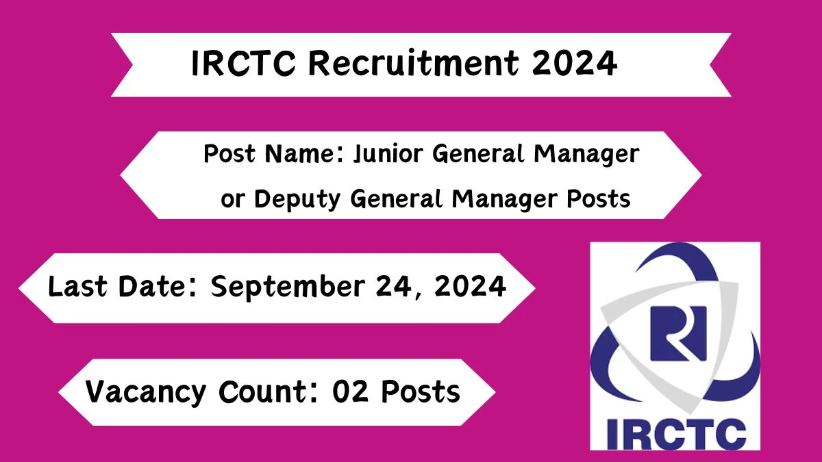 IRCTC Recruitment 2024 Check Posts, Age Limit, Remuneration And Other Information