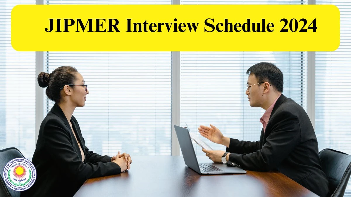 JIPMER Interview Schedule 2024 for Project Research Scientist Posts Released Check Date Details at jipmer.edu.in