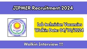 JIPMER Recruitment 2024 Walk-In Interviews for Lab technician on 04/10/2024