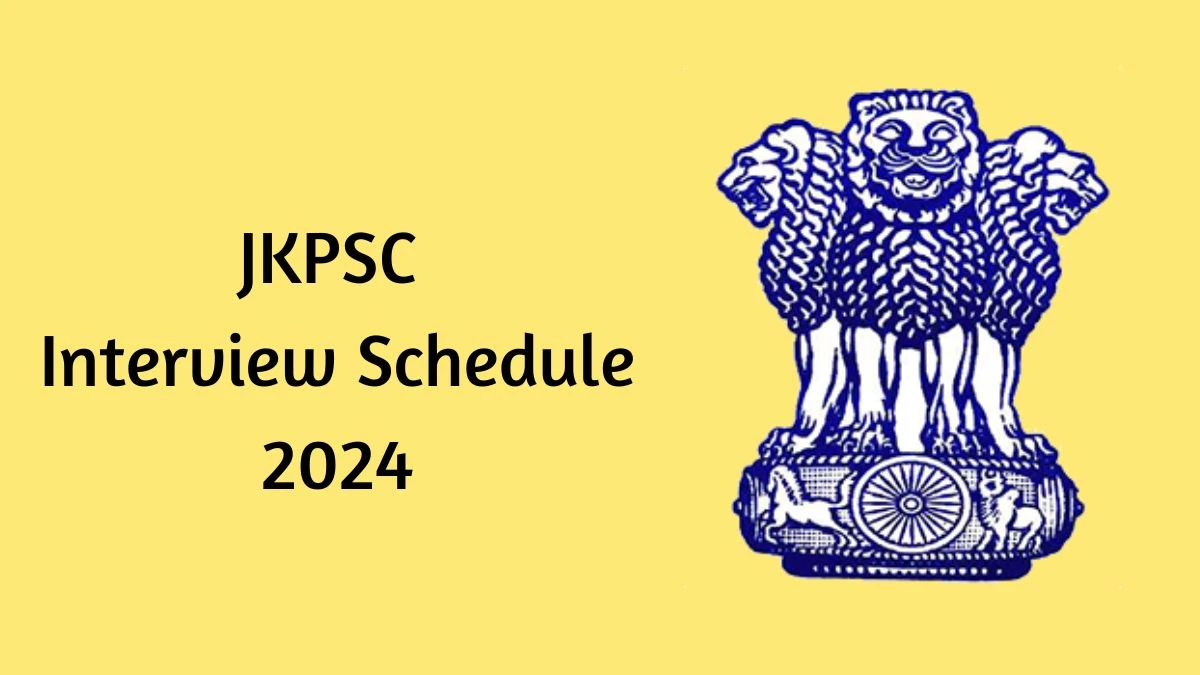 JKPSC Interview Schedule 2024 Announced Check and Download JKPSC Assistant Professor at jkpsc.nic.in - 06 September 2024