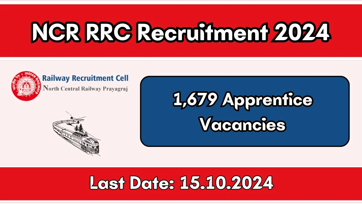 NCR RRC Recruitment 2024 Notification Out for 1,679 Apprentice, Check Eligibility at rrcrail.in