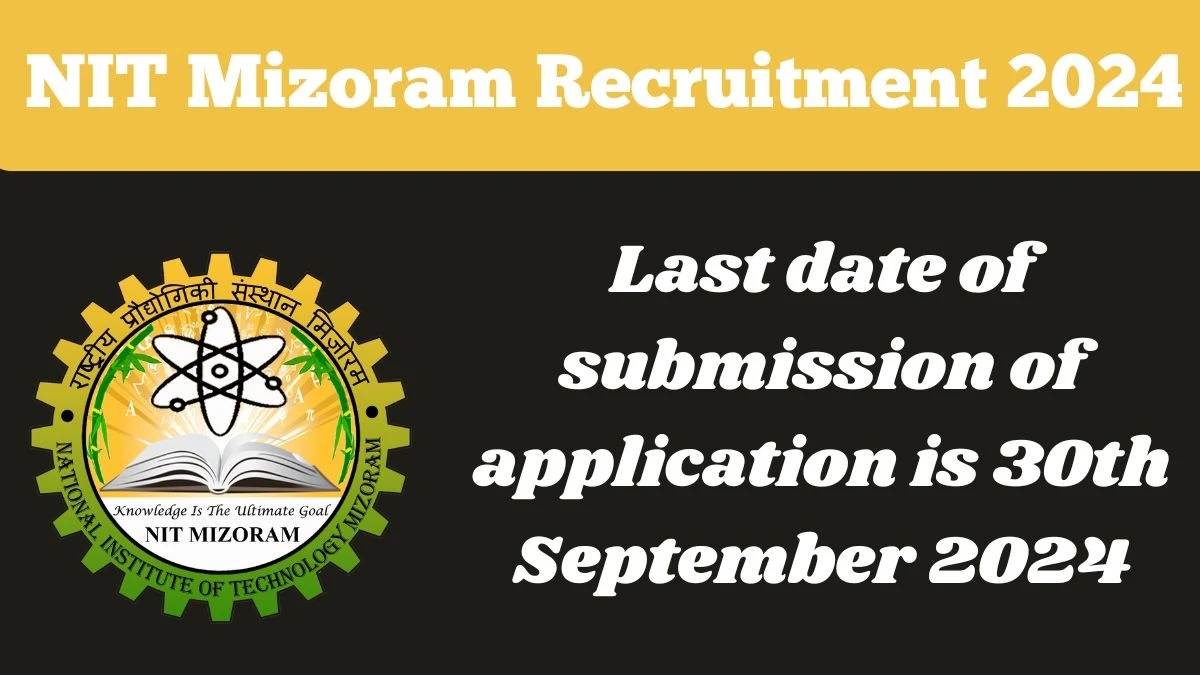 NIT Mizoram Recruitment 2024 Notification Out Institute Post Doctoral Fellow, Check Eligibility at nitmz.ac.in