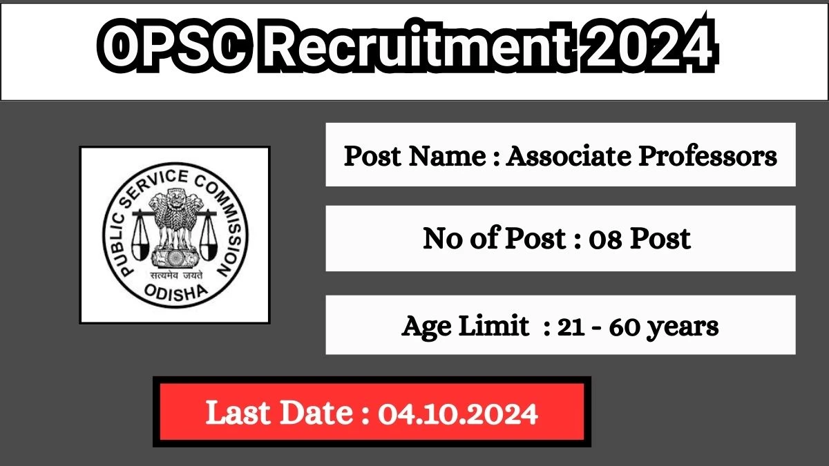 OPSC Recruitment 2024 Check Posts, Salary, Qualification, Age Limit, Selection Process And How To Apply