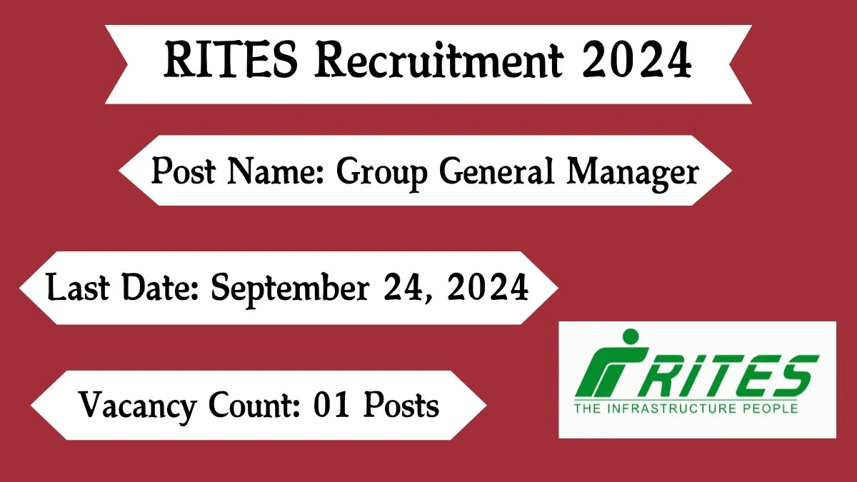 RITES Recruitment 2024 Check Posts, Age Limit, Remuneration And Other Information