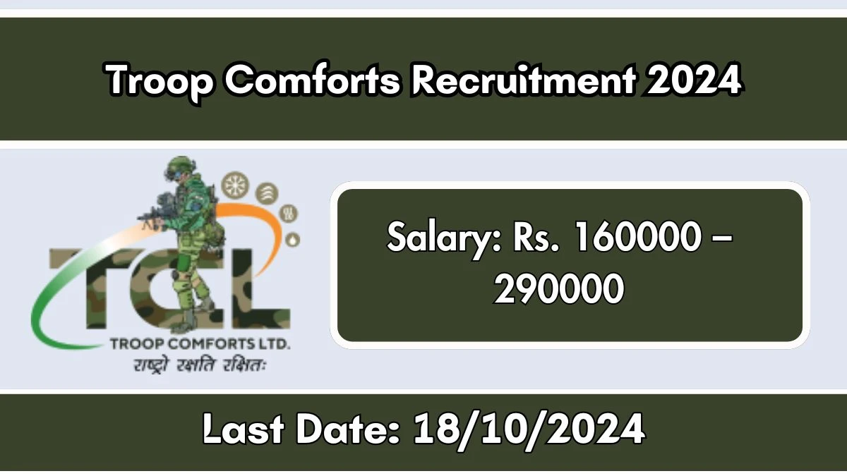 Troop Comforts Limited Recruitment 2024 - Latest Director Vacancies on 23 September 2024