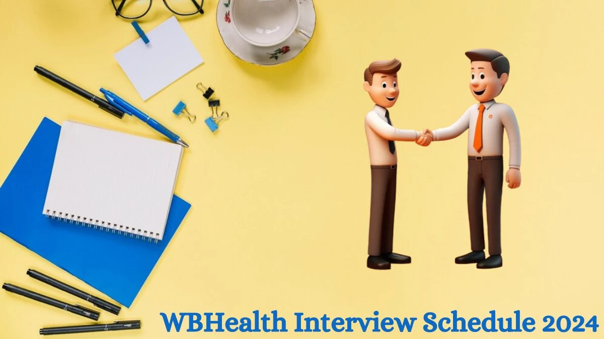 WBHealth Interview Schedule 2024 for Urban ASHA Coordinator Posts Released Check Date Details at wbhealth.gov.in - 03 Sep 2024