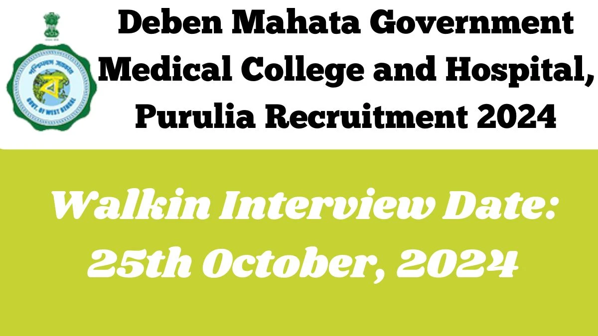 DMGMCH Recruitment 2024 Walk-In Interviews for House Staff on 25-10-2024