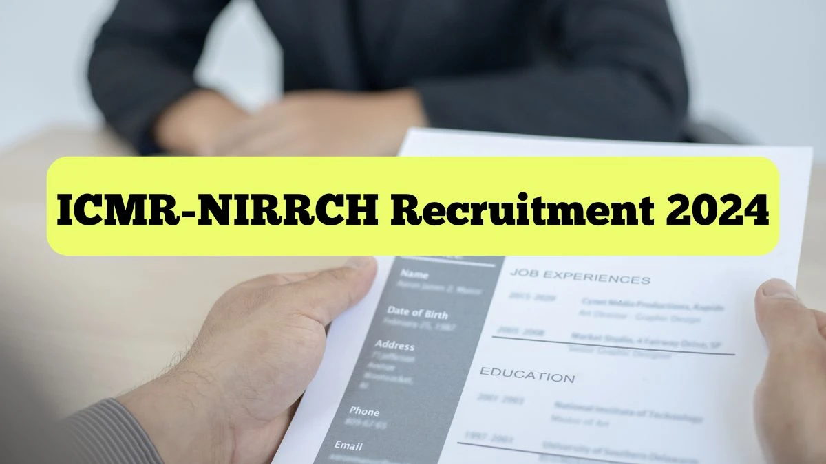 ICMR-NIRRCH Recruitment 2024 Walk-In Interviews for Project Associate on 22nd October 2024