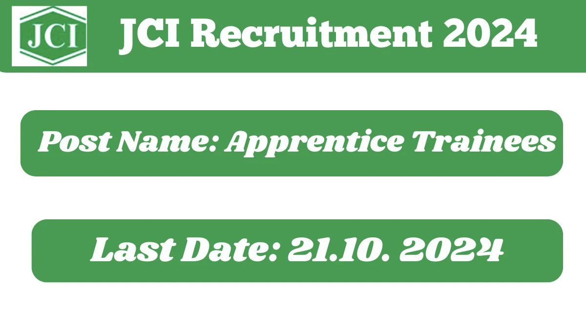 JCI Recruitment 2024 New Opportunity Out, Check Vacancy, Post, Qualification and Application Procedure