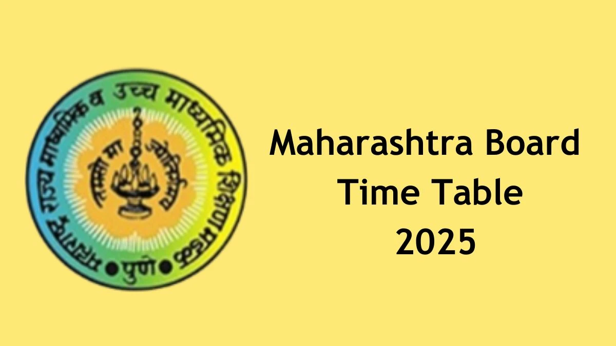 Maharashtra Board Time Table 2025 at mahahsscboard.in How to Download Updates Here