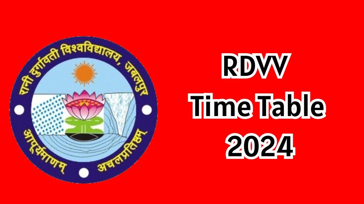 RDVV Time Table 2024 (Out) at rdunijbpin.org Get Direct Link Details Here