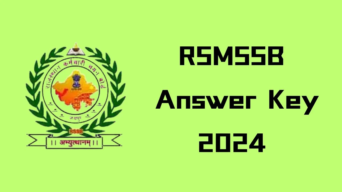 RSMSSB Answer Key 2024 to be declared at rsmssb.rajasthan.gov.in, Personal Assistant Download PDF Here - 08 October 2024