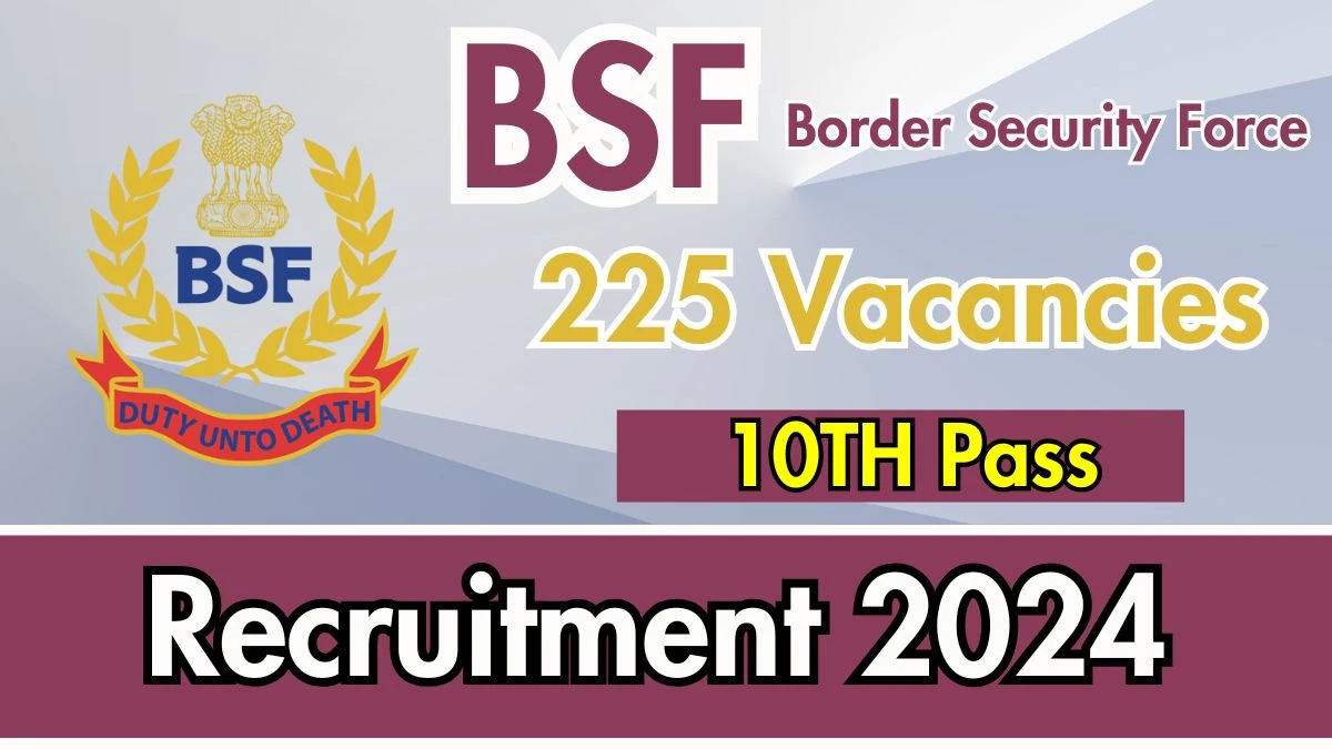 BSF Job Vacancy 2024: 275 Constable Vacancies, 10TH Pass Jobs in Across India