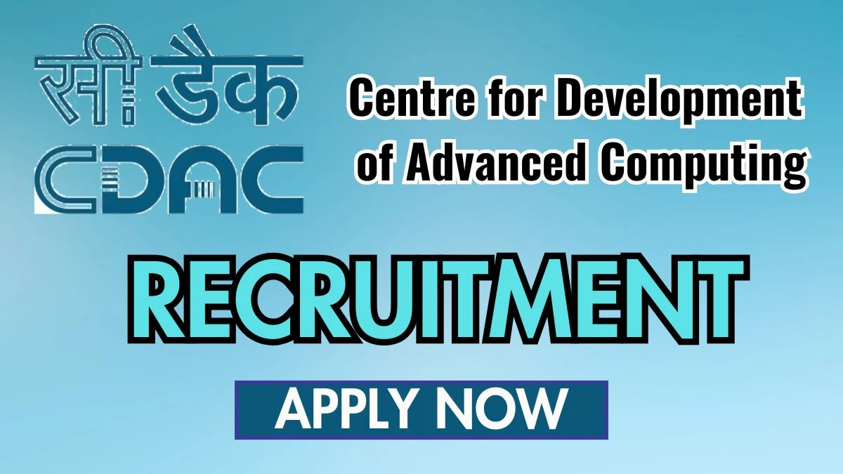 C-DAC Recruitment 2024: Scientist B Vacancy, B.E./ B.Tech Pass Jobs in Bangalore