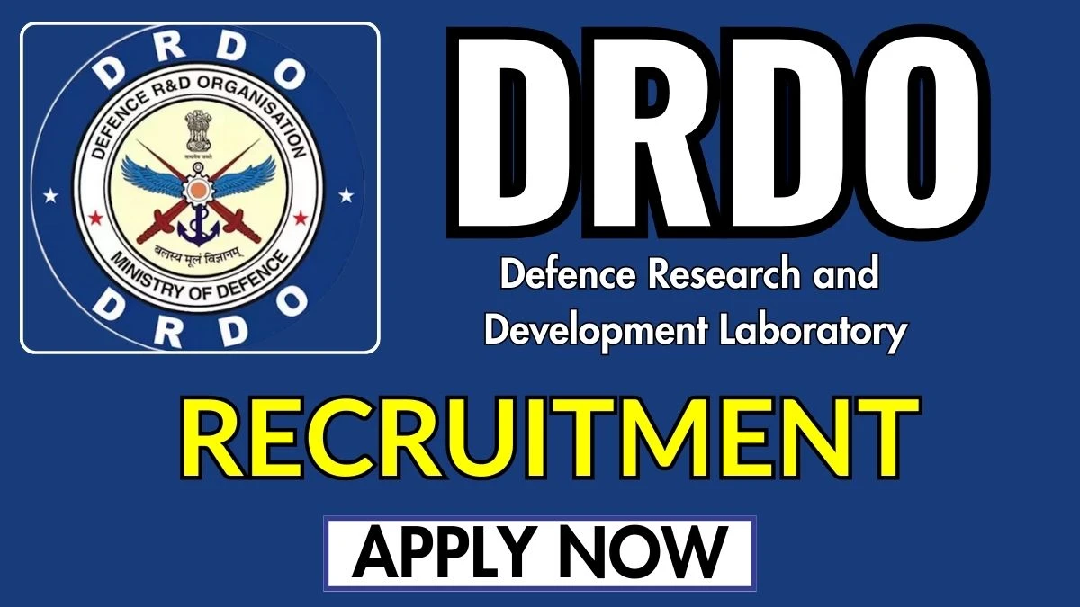 DRDO Recruitment 2024 Walk-In Interviews for Junior Research Fellow on 03/12/2024 to 06/12/2024