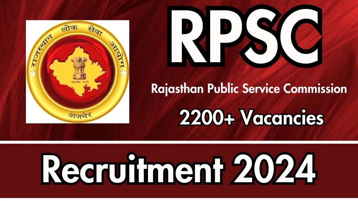 RPSC Govt Jobs 2024: 2202 School Lecturer Vacancies, Graduate Pass