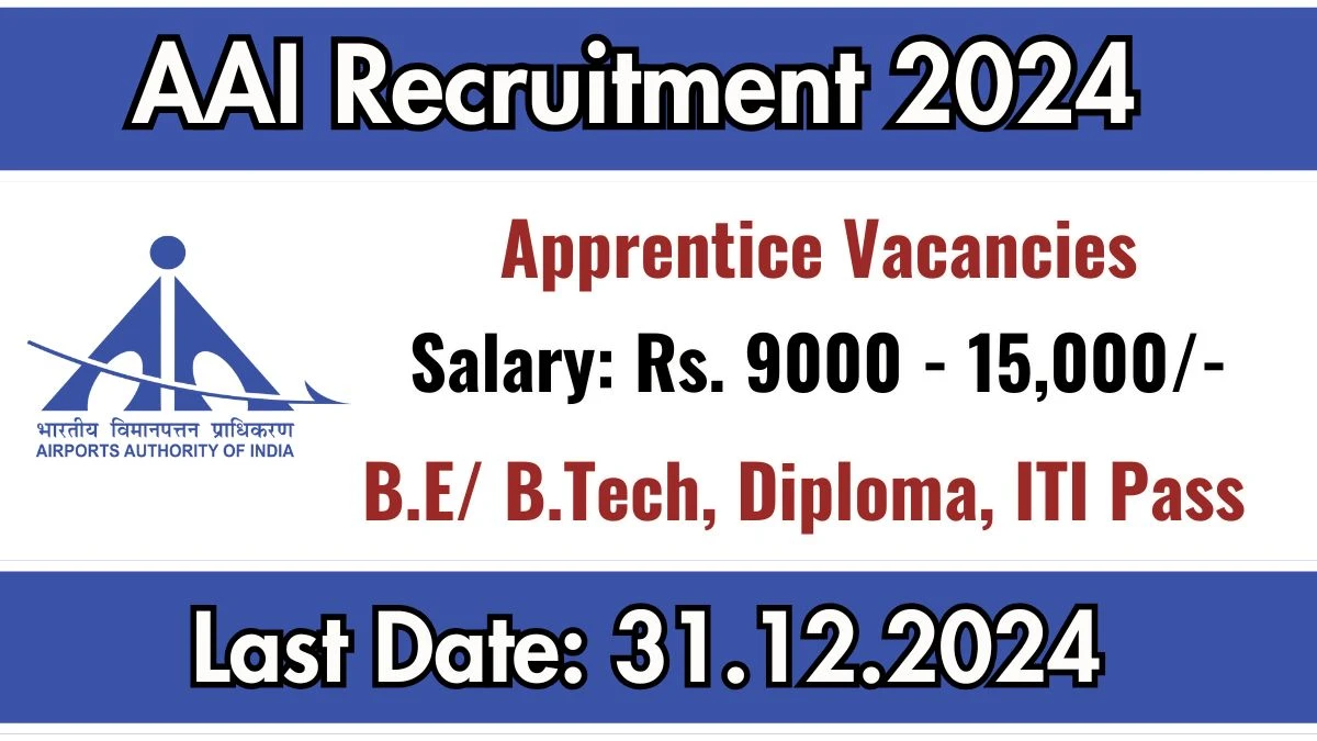 AAI Govt Job Vacancy 2024: Apprentices Vacancies, ITI Pass Jobs in Kolkata