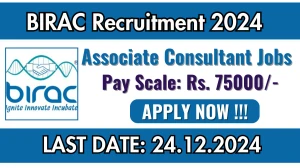 BIRAC Recruitment of Associate Consultant 2024: Apply for Associate Consultant Vacancy at birac.nic.in.