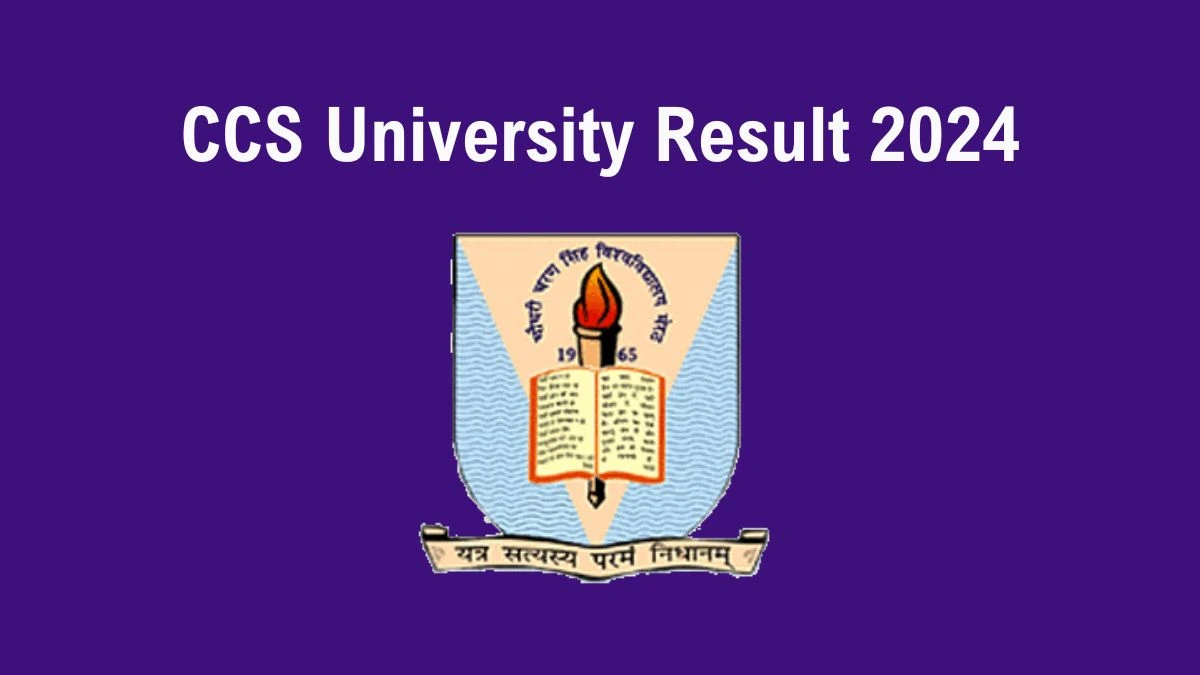 CCS University Result 2024 (Announced) at ccsuniversity.ac.in