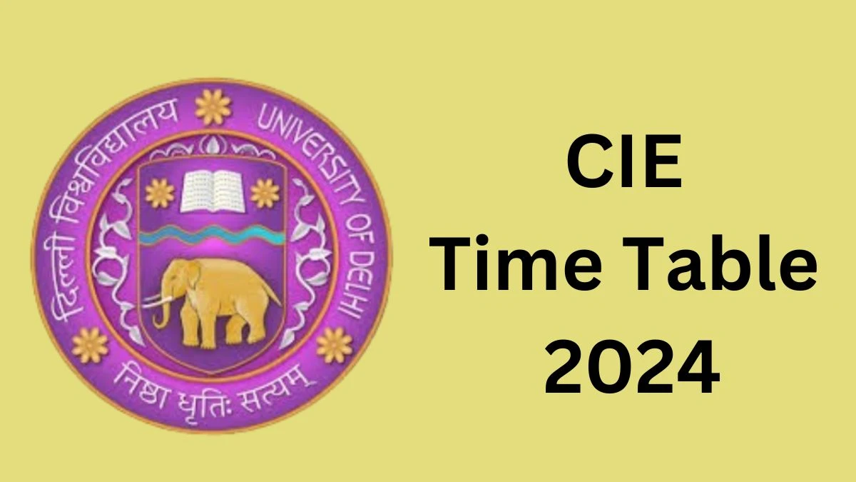 CIE Time Table 2024 (Released) cie.du.ac.in Download CIE Date Sheet Here