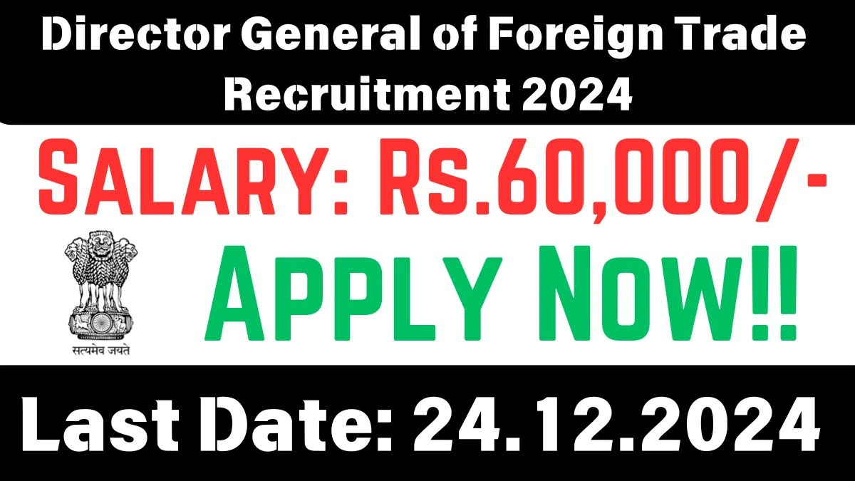 Director General of Foreign Trade Govt Job Vacancy Pune 2024: Young Professionals Jobs in Maharashtra